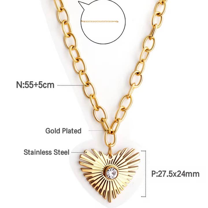 THE VOW HEART NECKLACE for wholesale by Katie Rae Collection
