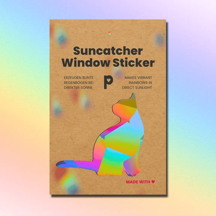 Solfanger Vinduesklistermærke Kat, Prisme Dekal, Kat Klistermærke for engroshandel hos Plottkowski