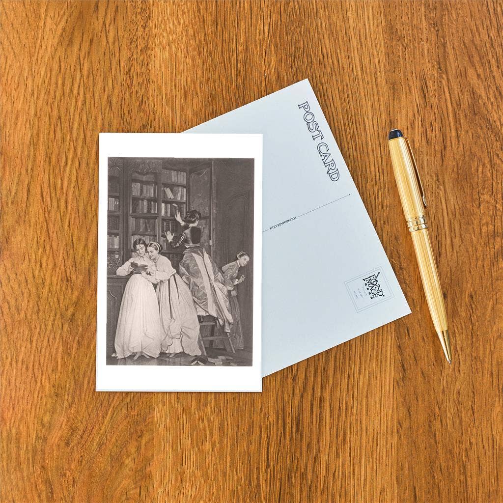 Found Image Press - Wholesale Postcard - Postcard LT-394 Women Sneaking into Library1