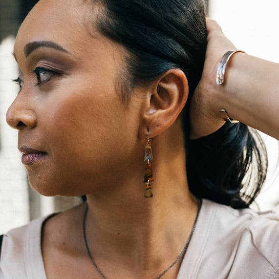Copper Harbor Long Earrings for wholesale by Mend on the Move