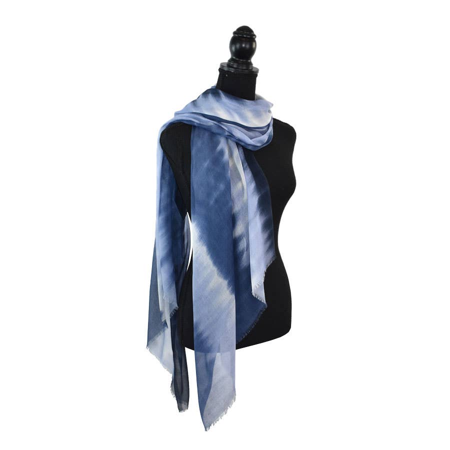 Dupatta Designs – Großhandel Schal – Damen – Milagro Gestreifter Batikschal2
