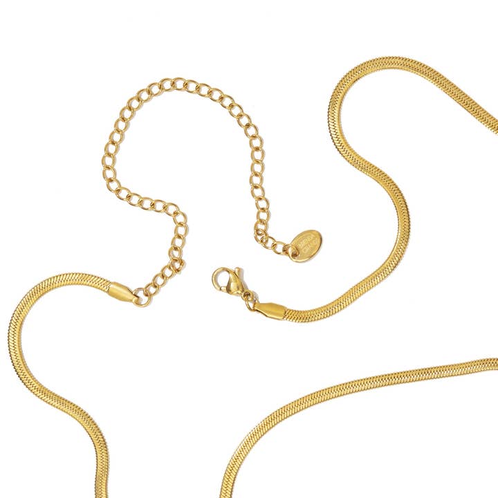 Brenda Grands Jewelry - Wholesale Face/Body Chain - 18K Gold Herringbone Belly Chain2