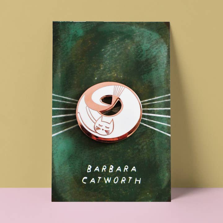 Pin's Artiste Chat Barbara Catworth pour la vente par Niaski - Feline Fine Art (USA DUTIES PAID)