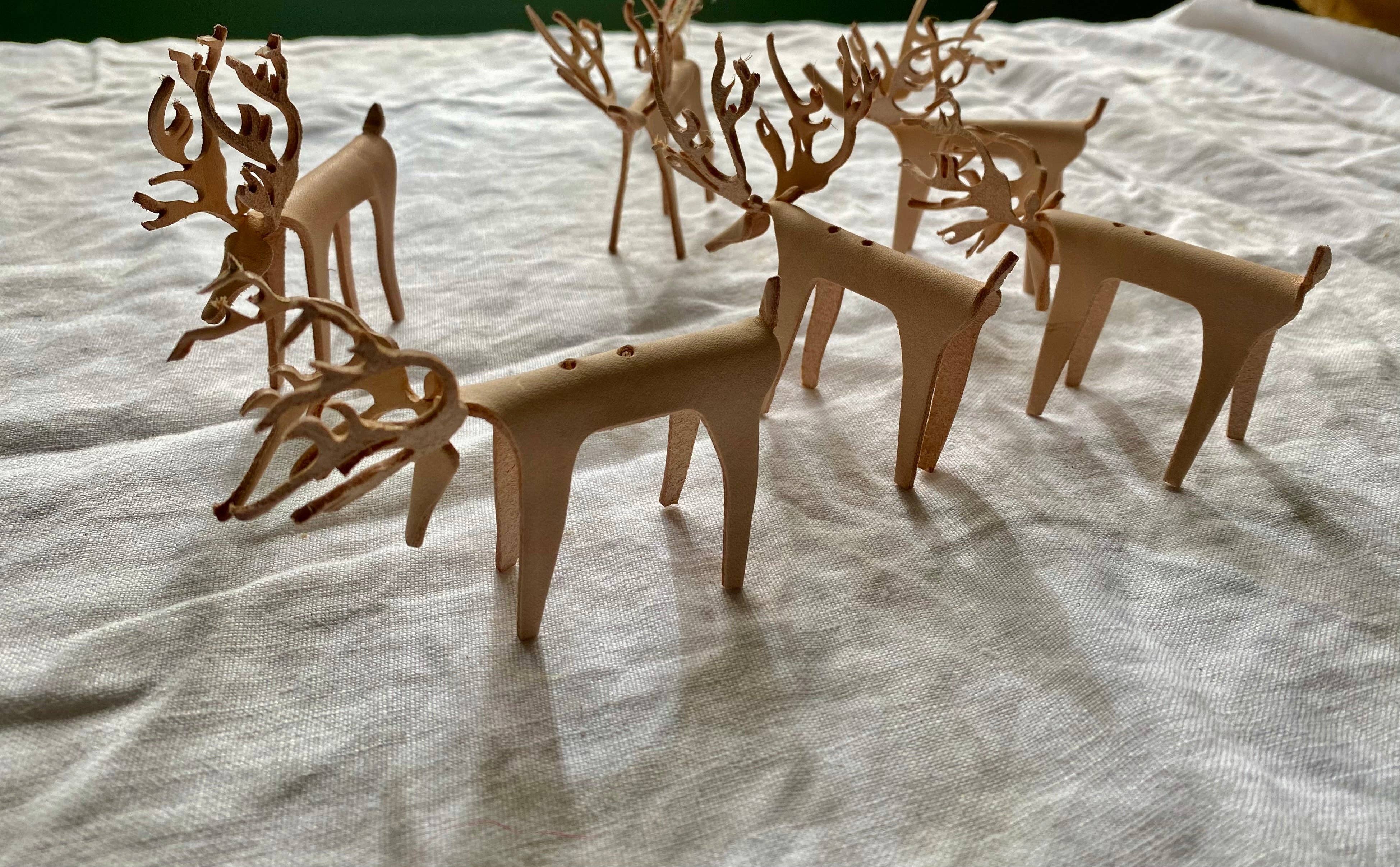 The Merchant Studio – wholesale Ornament – Leather Reindeer Ornament23