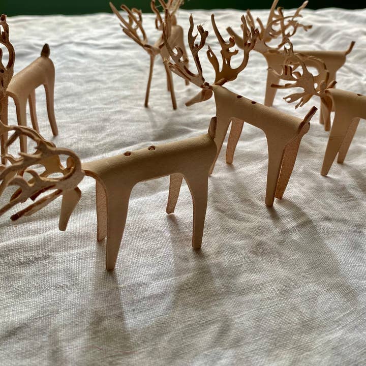 The Merchant Studio – wholesale Ornament – Leather Reindeer Ornament23