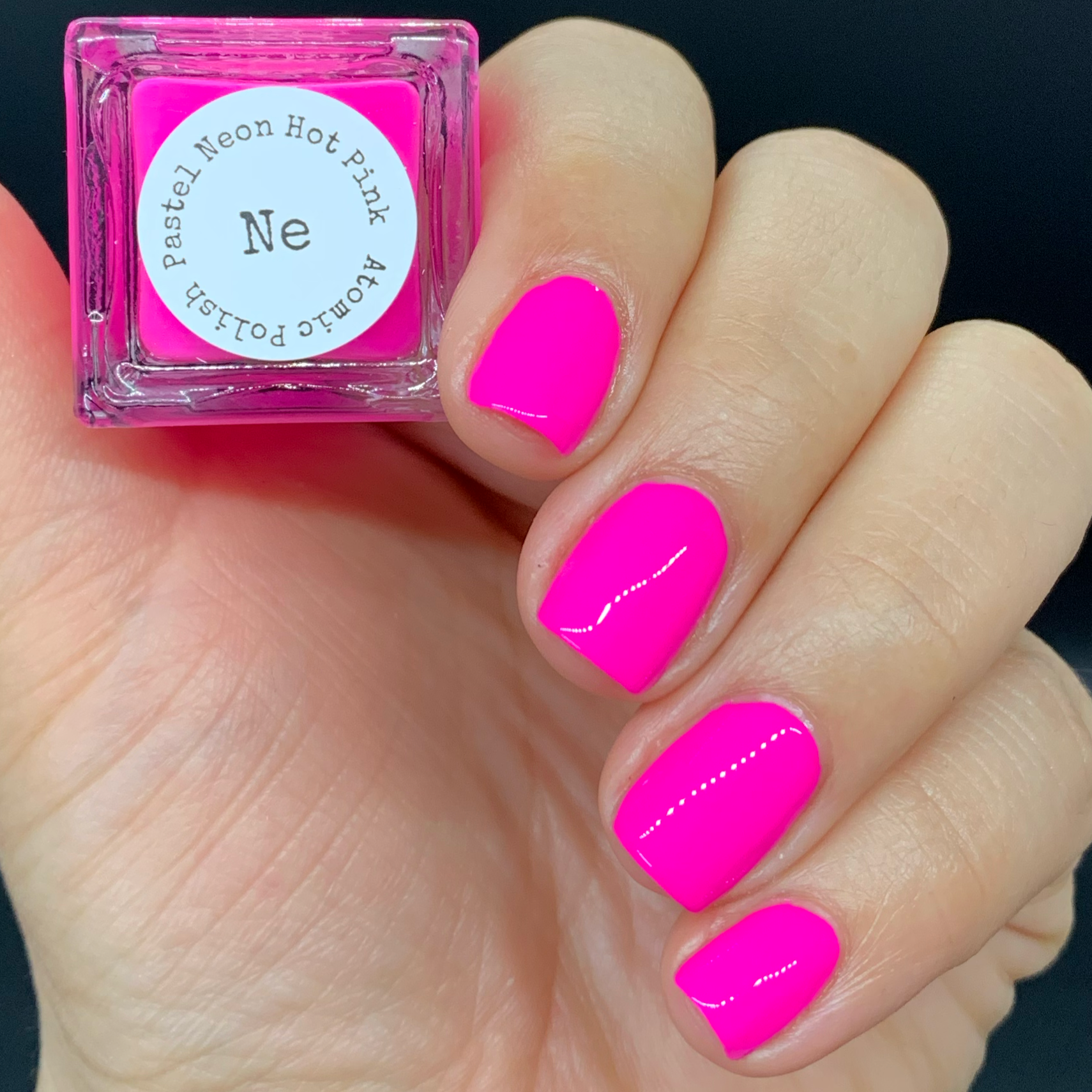 Atomic Polish – Esmalte por atacado – Esmalte Neon Creme Rosa Quente Pastel (Ne)1
