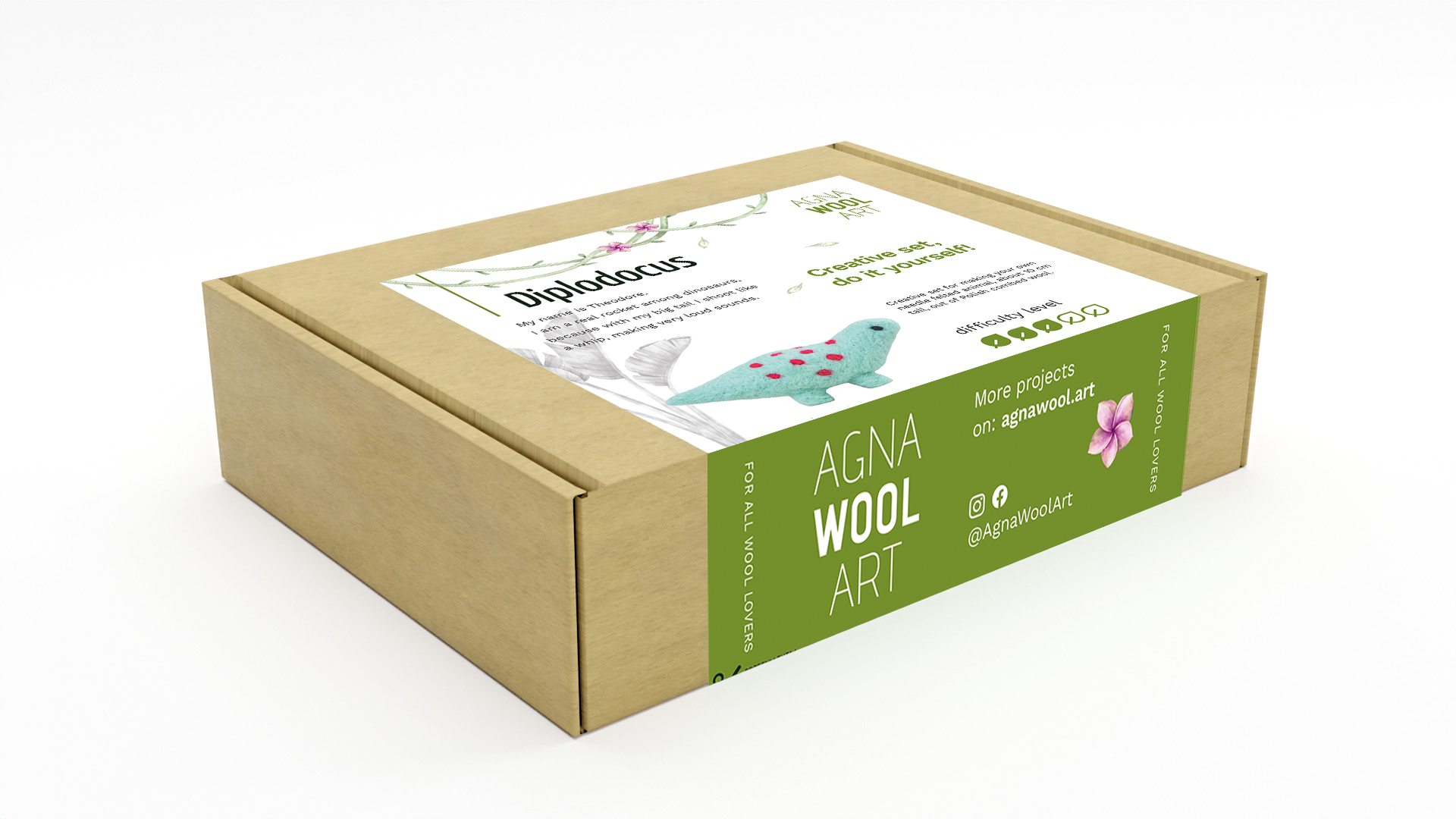 Benzie Design - Wholesale DIY Craft Kit - Diplodocus, Needle Felting Kit6