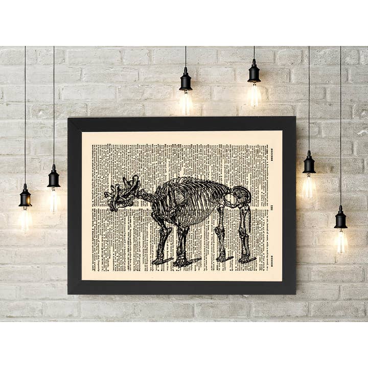 Dinosaur Bones Anatomy Dino Architect Old Vintage Printout Hang Dictionary Art Print - REAL Dictionary Page Vintage 1940's Paleontologist for wholesale by MakeItM