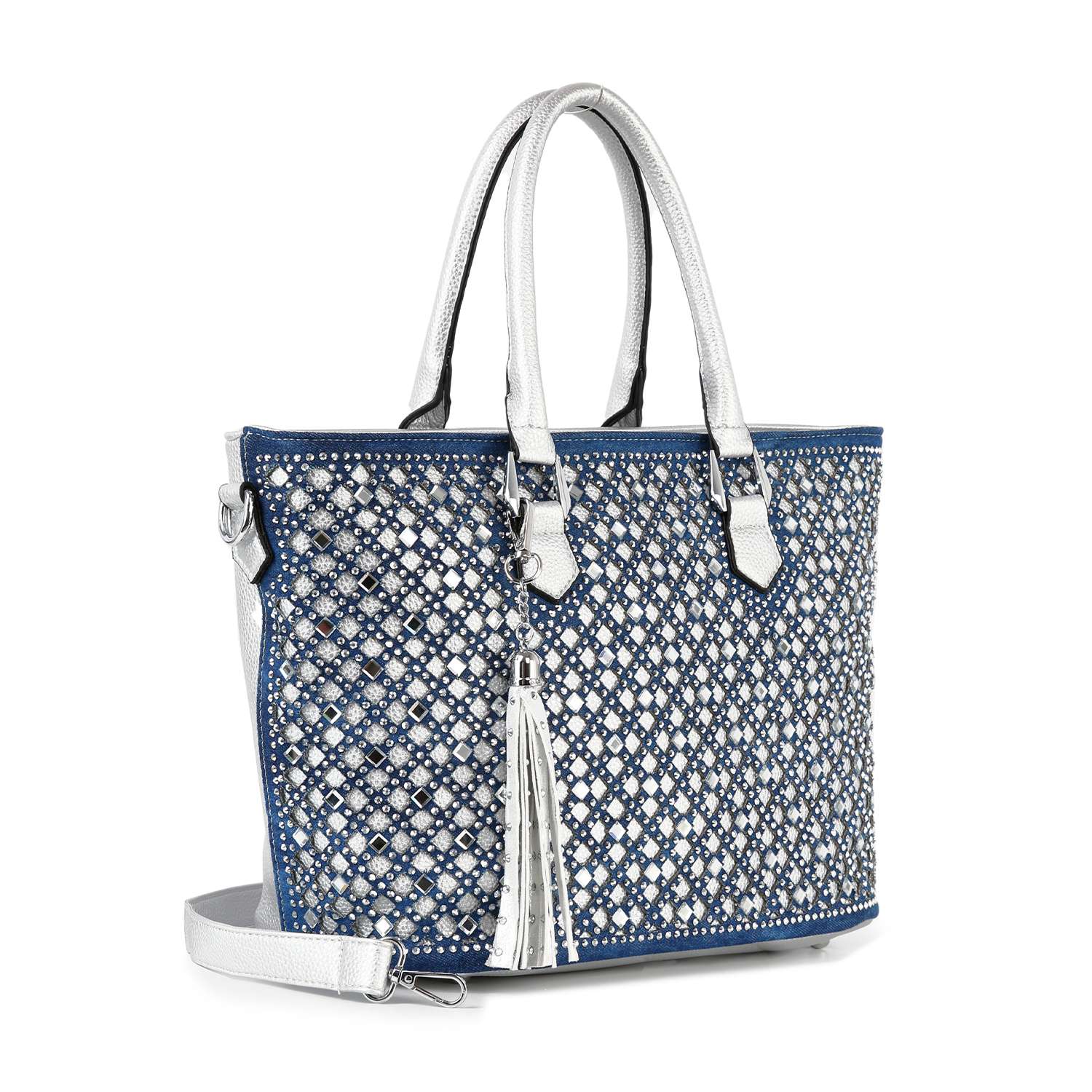 Handbag Express - Wholesale Tote Bag - Women's - Dazzling Rhinestone Shopper Style Tote13