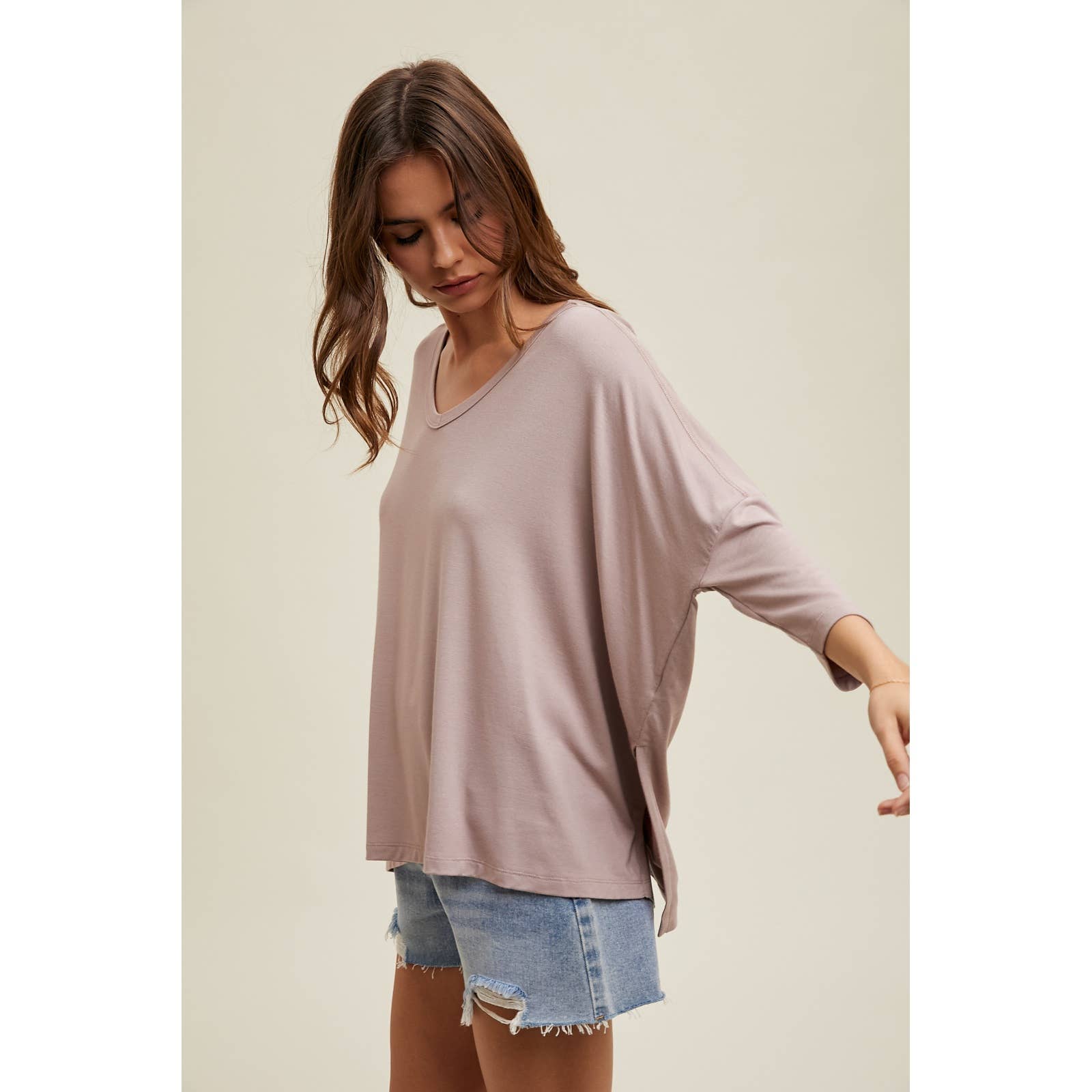 Wishlist Apparel - Wholesale Knit Top - Women's - BAMBOO OVERSIZED DROP SHOULDER KNIT TOP / WL24-938110