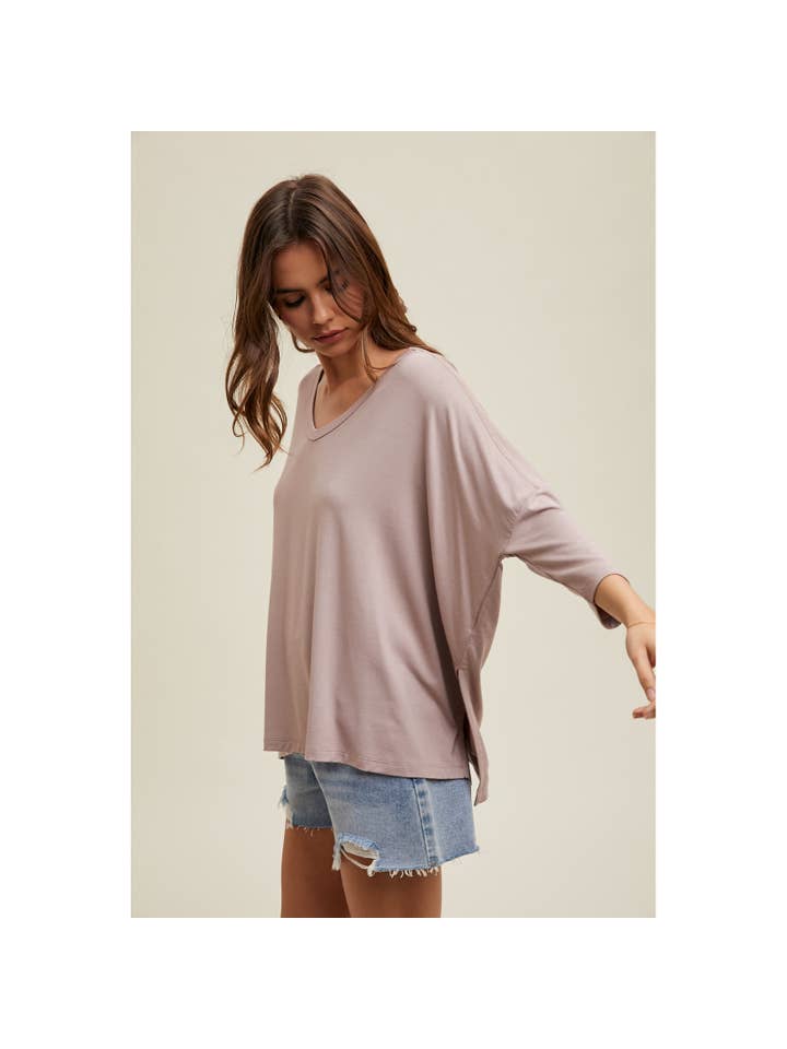 Wishlist Apparel - Wholesale Knit Top - Women's - BAMBOO OVERSIZED DROP SHOULDER KNIT TOP / WL24-938110