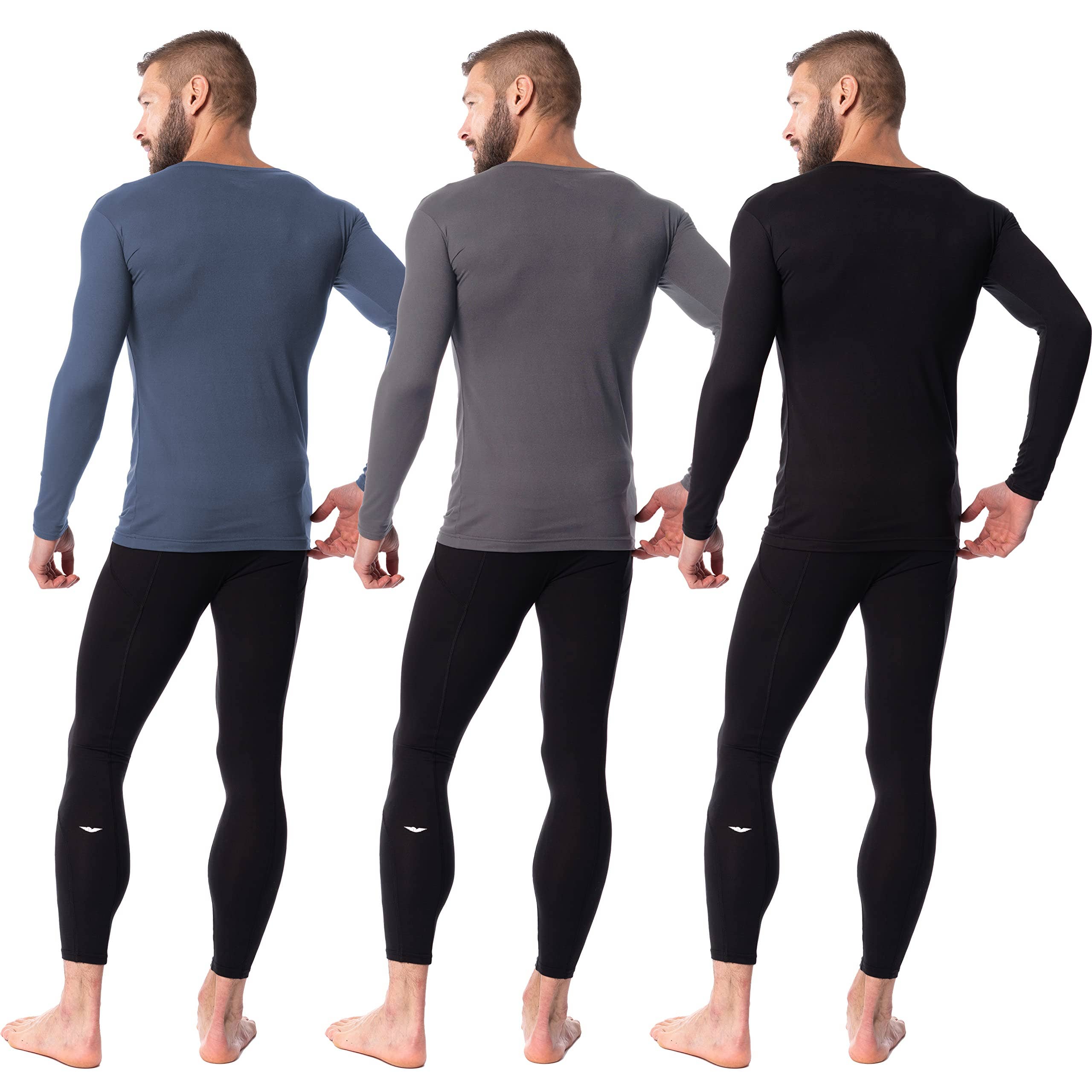 I-Wear Brands - Wholesale Athletic Top - Men's - 3 Pack Men's Lightweight Long Sleeve Base Layer Shirt7