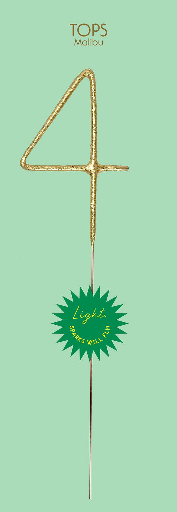 TOPS Malibu - Wholesale Sterretje - Grande 12" Gold Number Sparkler Wand-kaart - Eenpersoons4