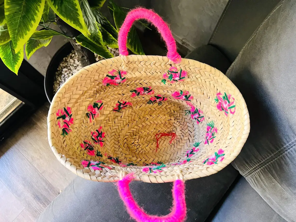 Moroccan Natural bazaar - Wholesale Tote Bag - Women's - Straw bag French Basket french market basket, custom bags7