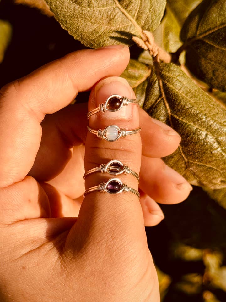 Gemstone Rings - Sterling Silver, gold, and copper. for wholesale by Manifest Harmony