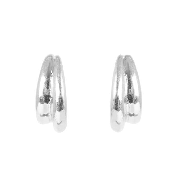 A&C Oslo - Wholesale Hoop Earrings - Liquid silver hoop earrings