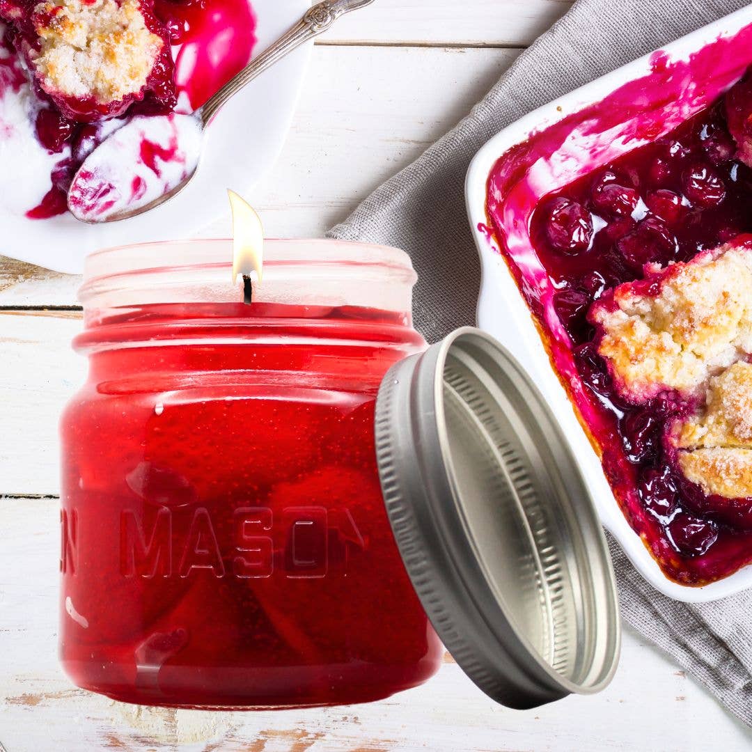 Colonial Merchant - Wholesale Jar/filled candle - 8 oz. STRAWBERRY Juicy Glow Fruit-Fill Gel Candle, NO LABEL2