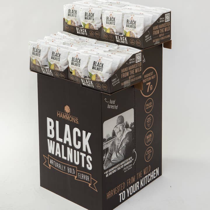 Fancy Large Black Walnuts (8oz) (48 Count) for wholesale by Hammons Wild Black Walnuts