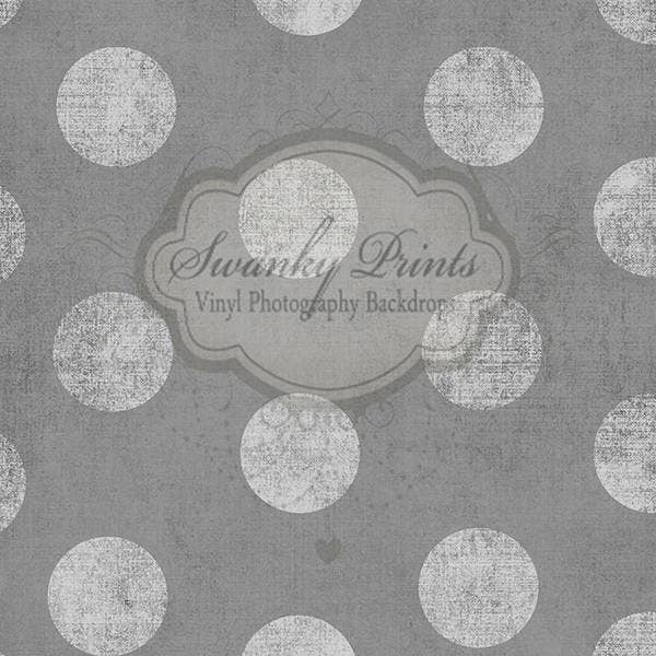 SWANKY PRINTS ORIGINAL 5ft x 7ft / Gray Textured Polka Dots for wholesale by Swanky Prints