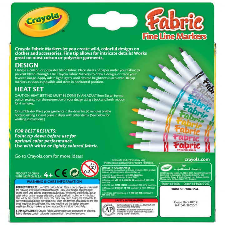 Really Big Coloring Books | ColoringBook.com - Wholesale Markers - Kids & Baby - 10 Count Crayola Fabric Markers Fine Line
