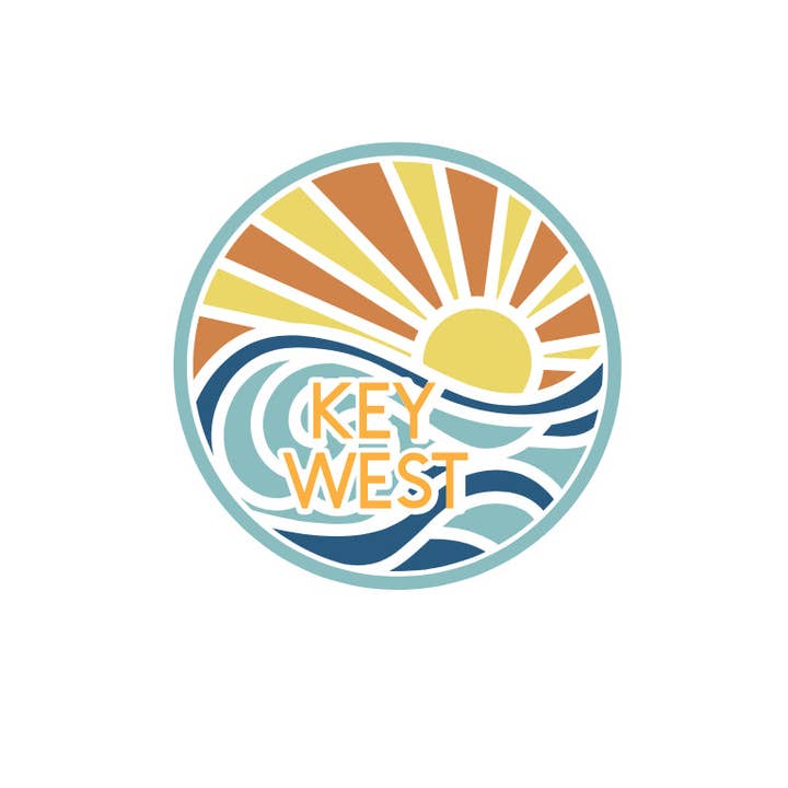 Sunset Name Drop Stickers (Pack of 12), SUN004, SUN004ND for wholesale by Flagship Stickers