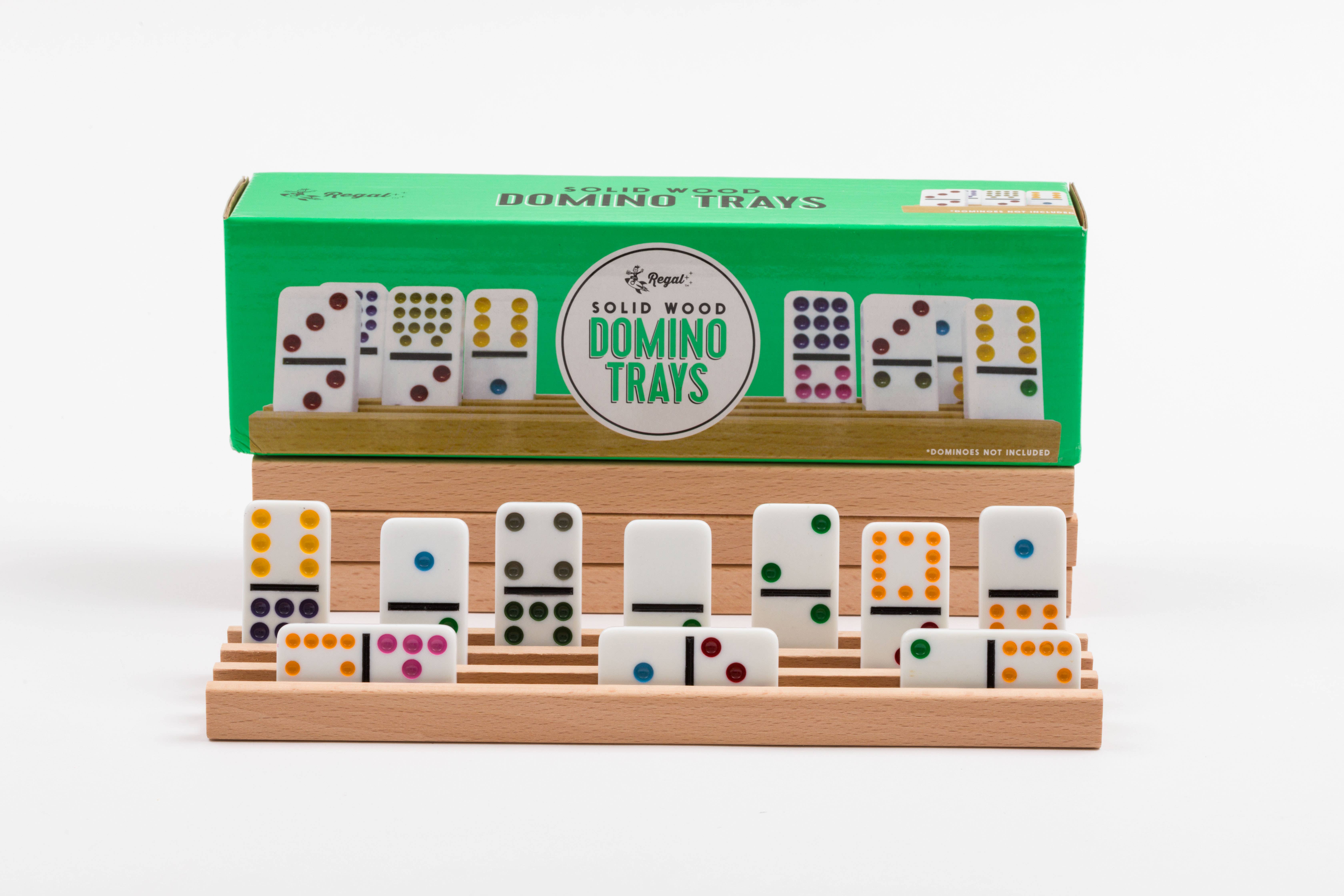Regal Games - Wholesale Dominoes - Wooden Domino Trays  (set of 4)0