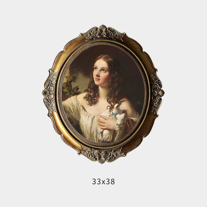 Bronze James Sant Girl Round Vintage Decorative Painting W1578 for wholesale on Faire1