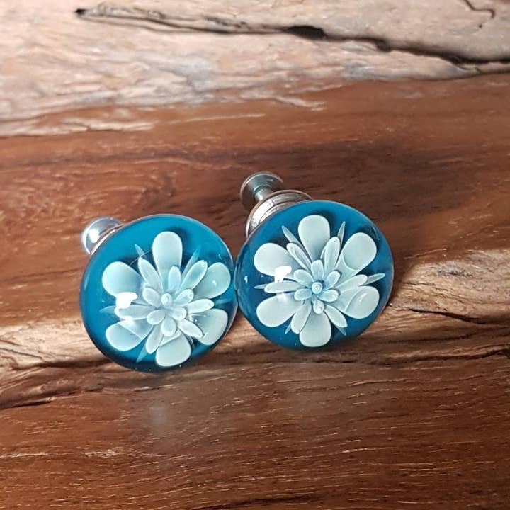 AB Glass Designs – wholesale Knopp/Handtag – Blåst glas blomma knoppar - uppsättning av två2