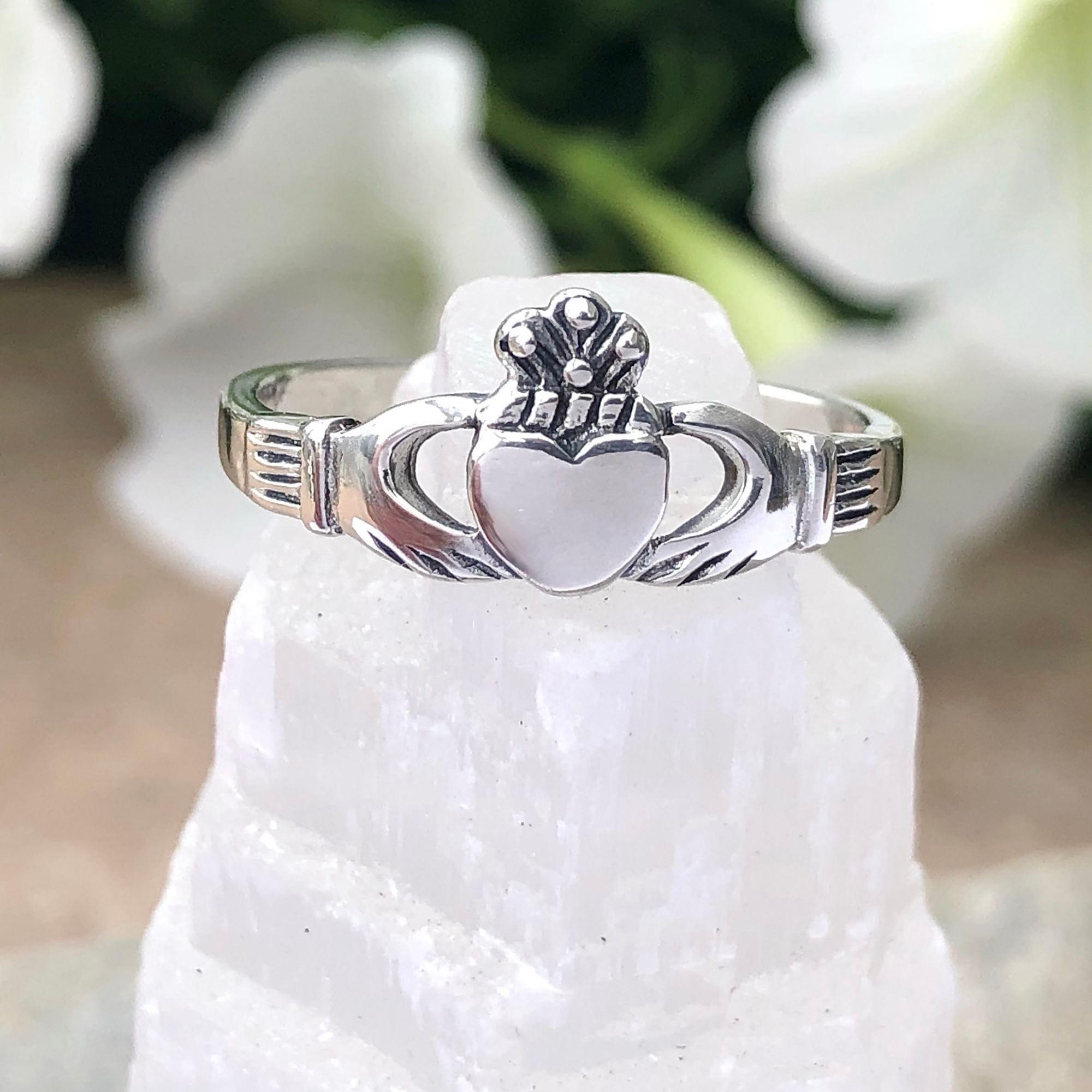 Moonrise Jewelry - Wholesale Band/Stacked Ring - R-26 Large Claddagh Ring7