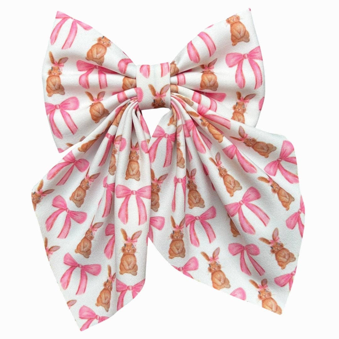 Kids Charm Online - Wholesale Hair Bow - Kids - Easter printed coquette hairbows with alligator clip.(4PCS/$10.00) BW-2025-12