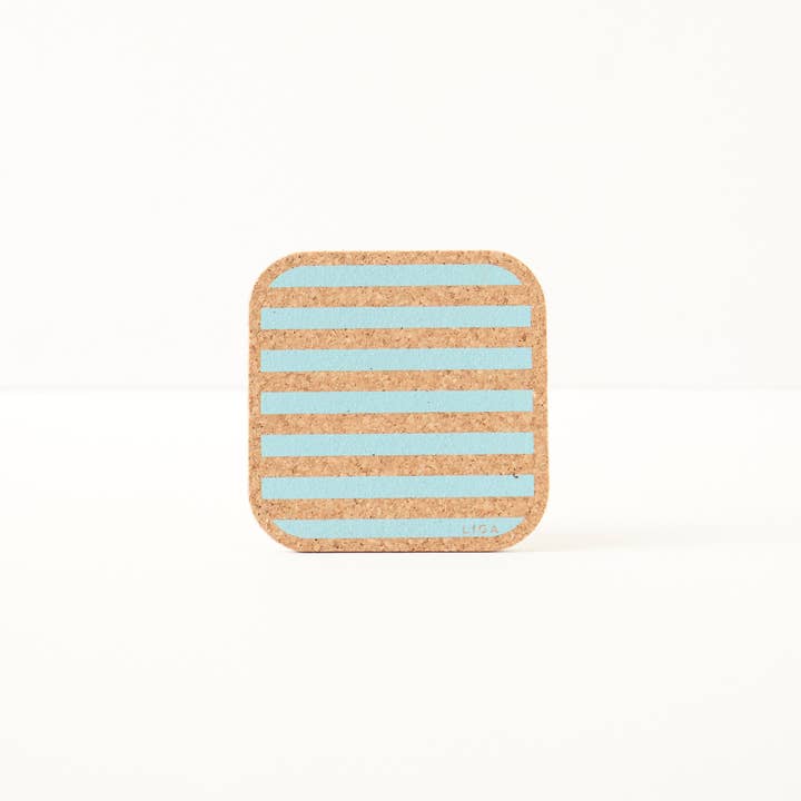 Bases para Copos de Cortiça | Risca de Giz - Azul por atacado de LIGA