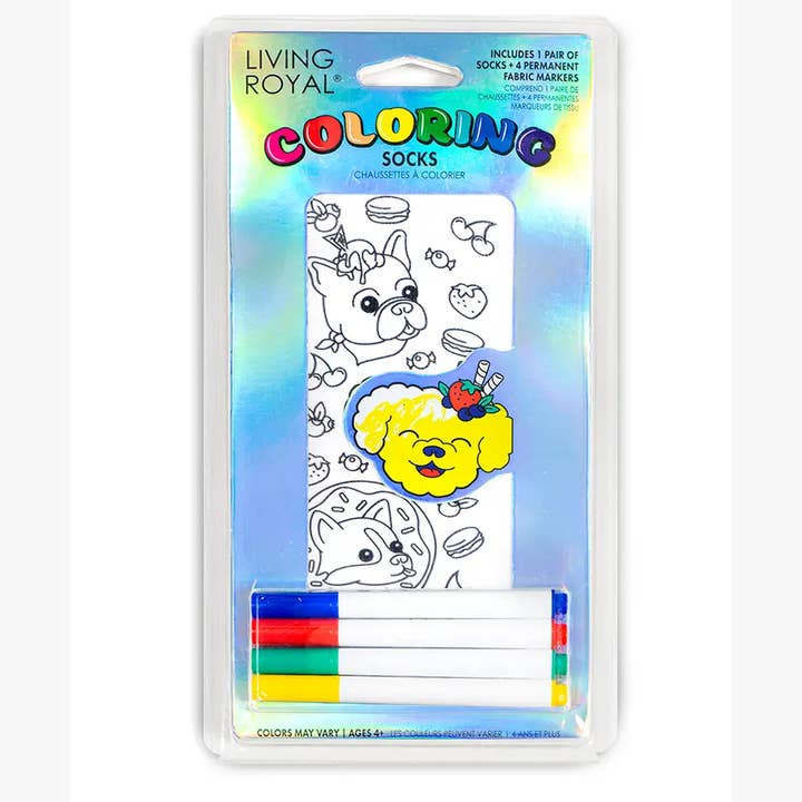Living Royal - Wholesale Markers - Kids & Baby - Ankle Socks - DIY Coloring Kit - Doggie Delights0