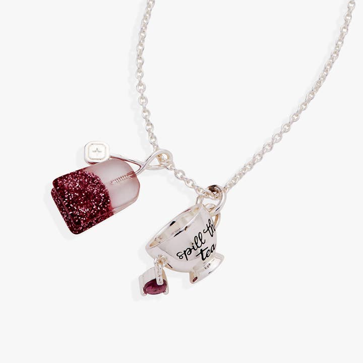 Alex and Ani - Wholesale Pendant/Charm Necklace - 'Spill the Tea' Cup & Tea Bag Charm Pendant Necklace7