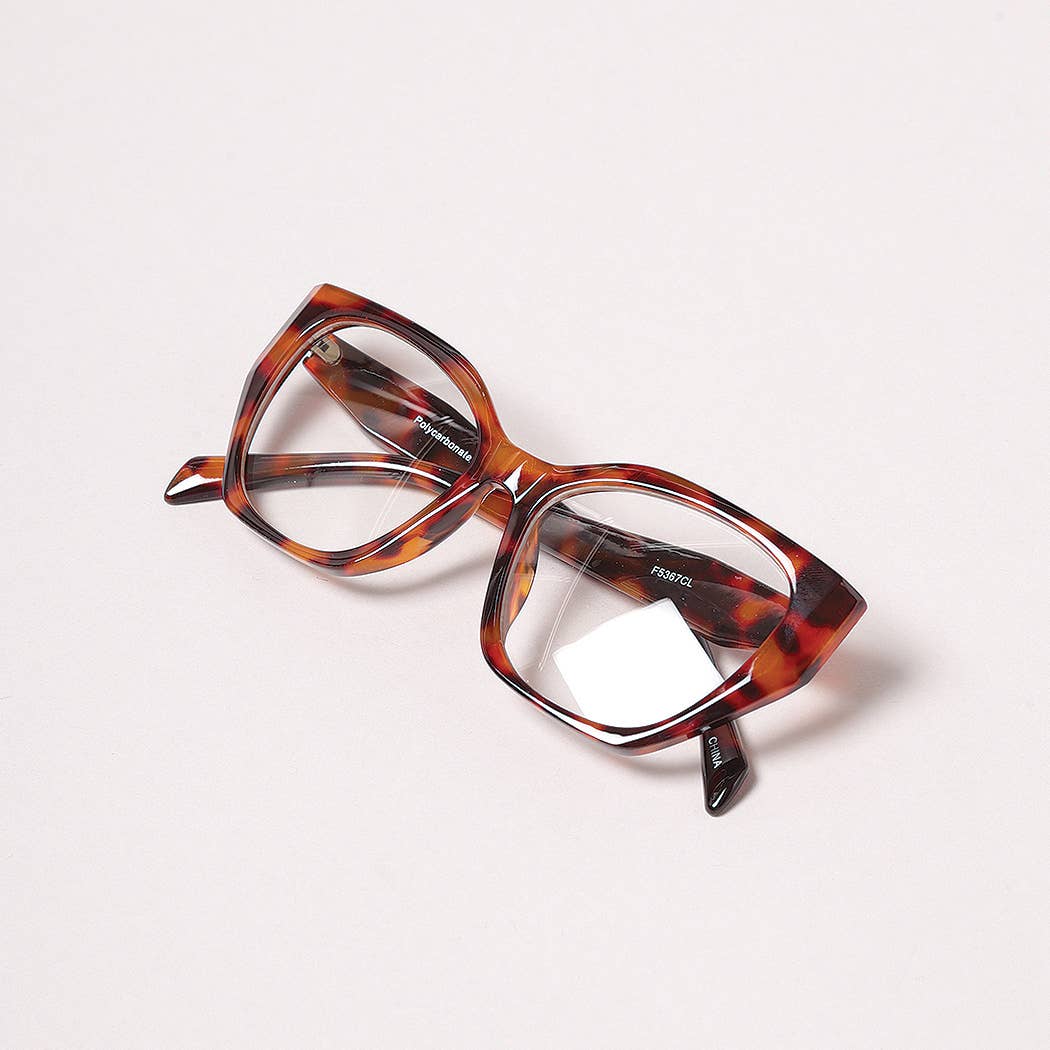 12 VERSCHILLENDE KLEUREN Modieuze bril met helder montuur en heldere lens voor groothandel op Faire10