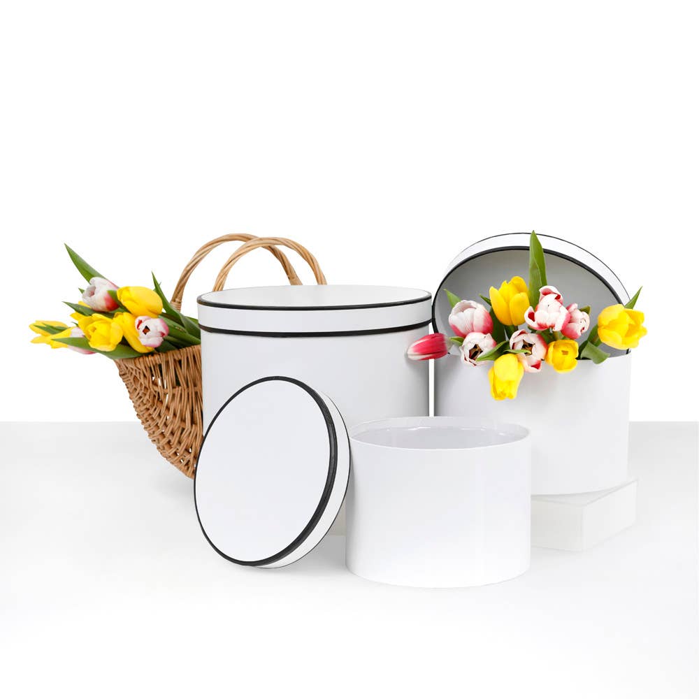 UNIKPACKAGING - Vente Coffrets cadeaux - Boîtes Cadeaux Rondes à Motifs Floraux avec Couvercles – Ensemble de 3 pièces16