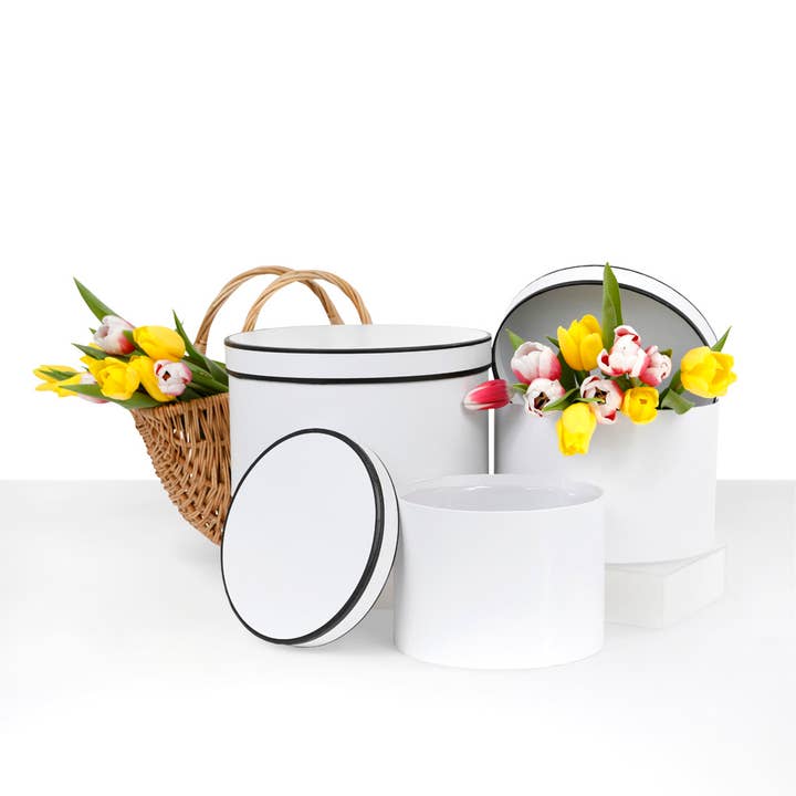 UNIKPACKAGING - Vente Coffrets cadeaux - Boîtes Cadeaux Rondes à Motifs Floraux avec Couvercles – Ensemble de 3 pièces16
