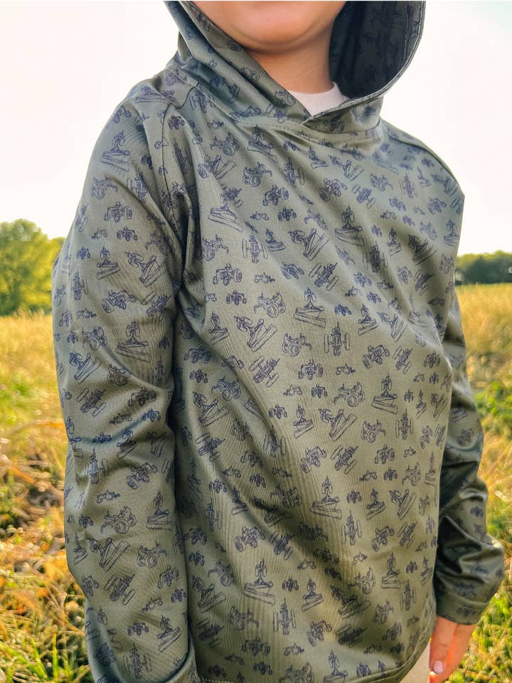 Diesel Drip Kid's Performance Hoodie in Green and other Purchase Wholesale tough apparel. Free Returns & Net 60 Terms on Faire trending on Faire.