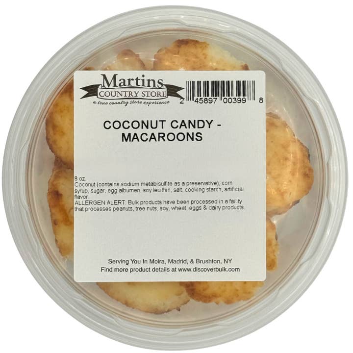 Martin's Country Store LLC - Wholesale Biscuit - COCONUT MACAROONS 8oz3