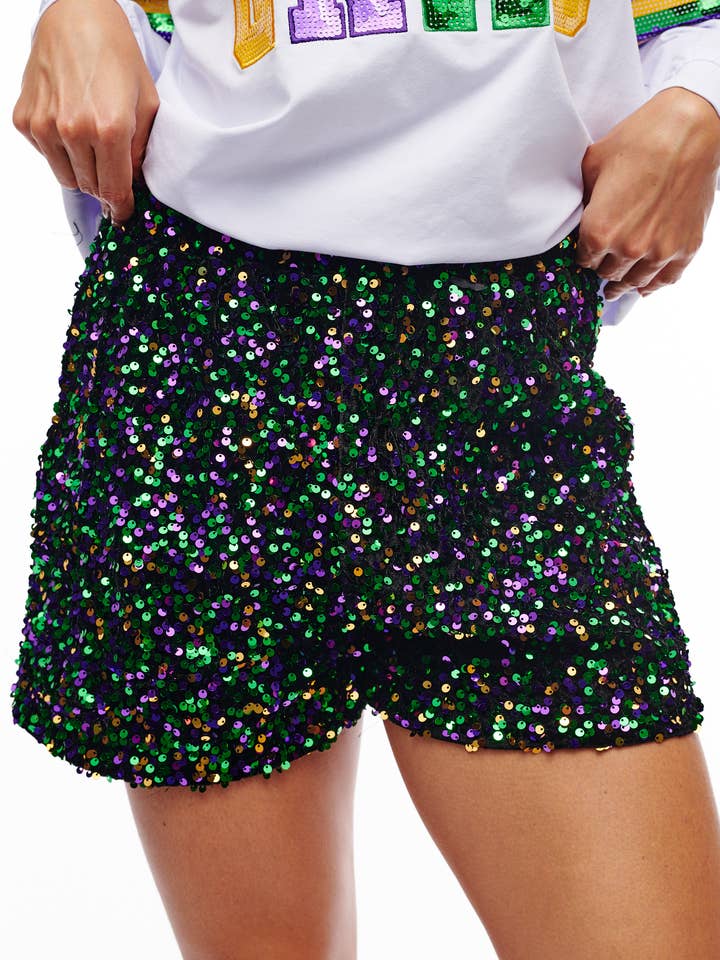 Mardi Gras sequin shorts 6pk and other Purchase Wholesale sequin shorts. Free Returns & Net 60 Terms on Faire trending on Faire.