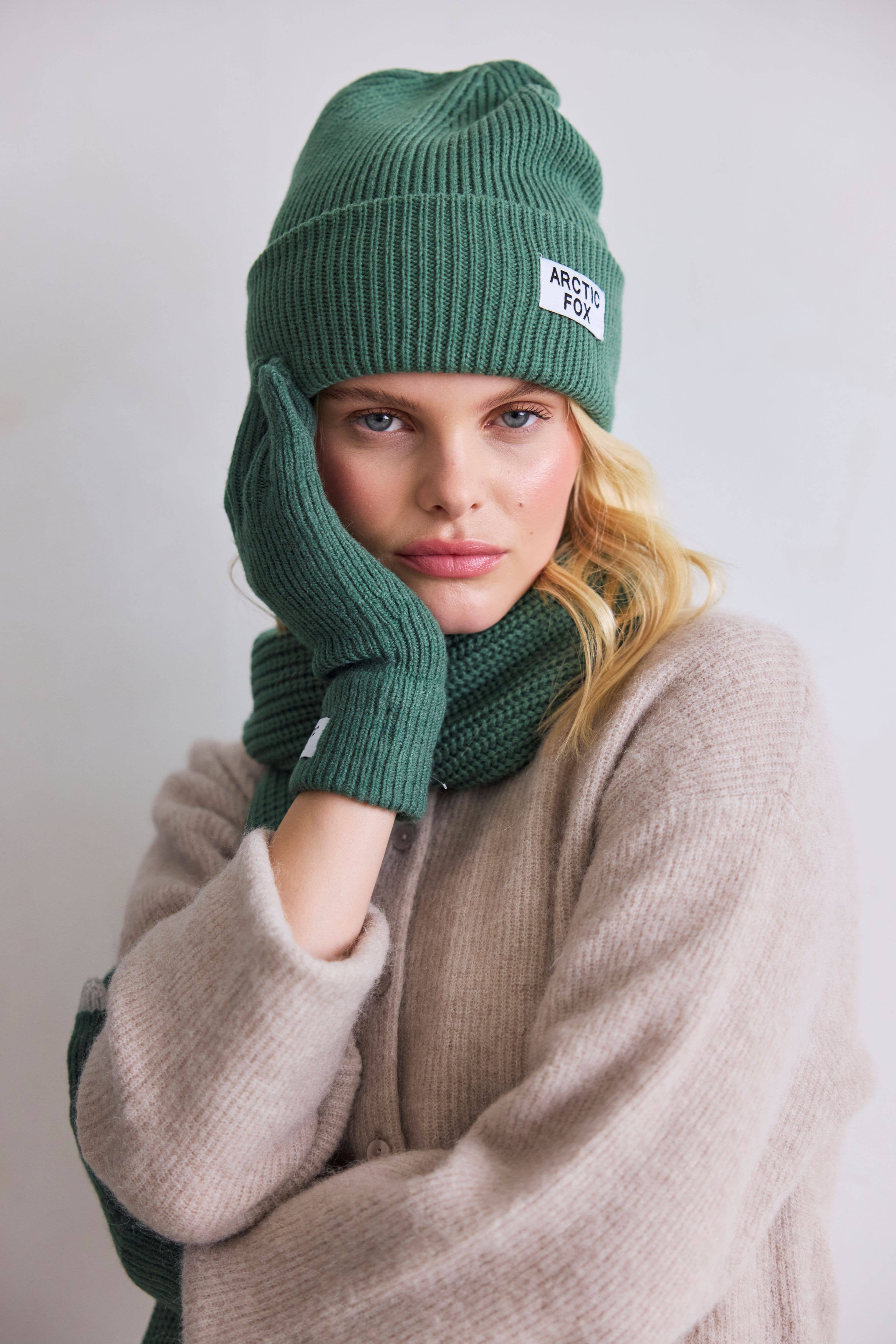 ARCTIC FOX & CO. - Wholesale Beanie - Uniseks - Gebreide beanie van gerecyclede flessen - Forest Fern - AW255