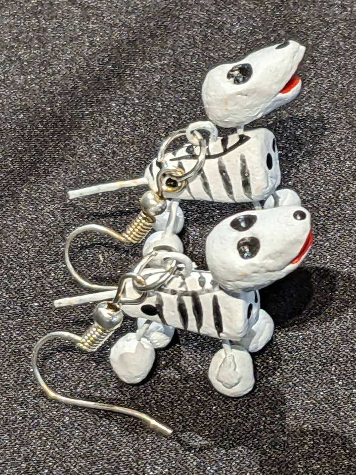 Clay Dog Earrings for wholesale by Camino TX