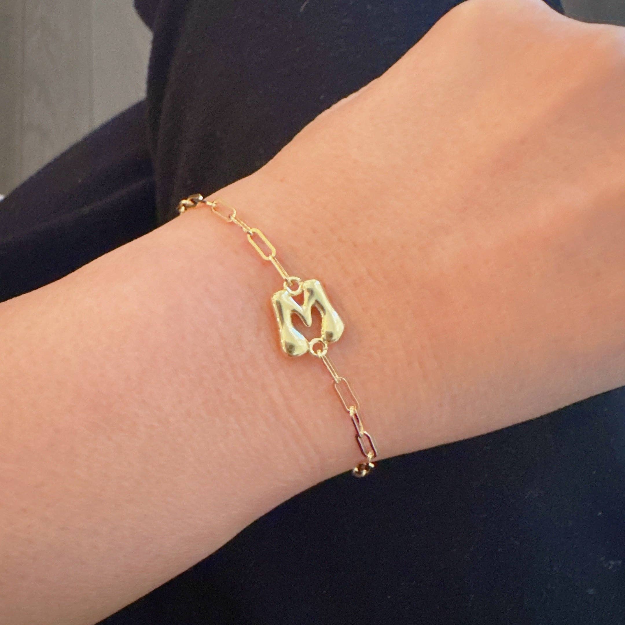 Ellison+Young - Wholesale Link & Chain Bracelet - Mini Balloon Initial Bracelet9