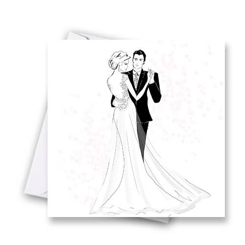 Fashion Wedding - Mr & Mrs Jones Wedding Card for wholesale by Catherine Loves