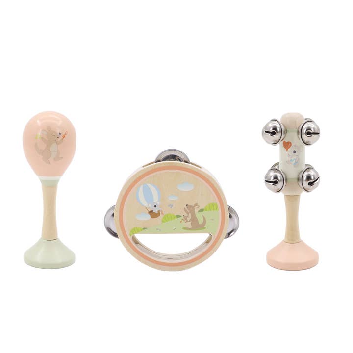KoKo's Music Adventure Wooden Music 3 pcs Set (Koala & Kanga for wholesale by ToysLink