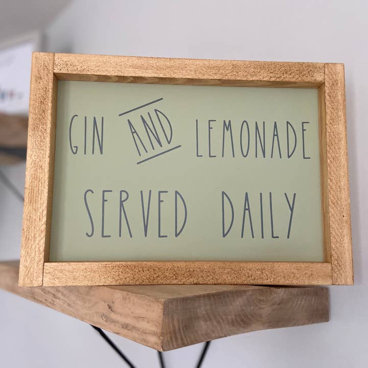 Gin and Lemonade Served Daily for wholesale by Finn & I