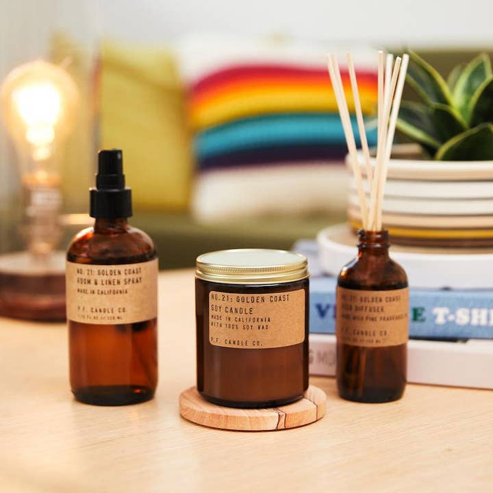 P.F. Candle Co. - Wholesale Reed Diffuser - Golden Coast - 3.5 oz Reed Diffuser