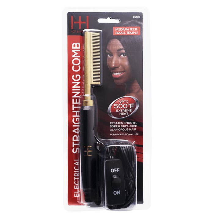 Annie International, Inc. - Wholesale Straightener/Flat Iron - Hot & Hotter Electric Straightening Hot Comb Medium Teeth Sm