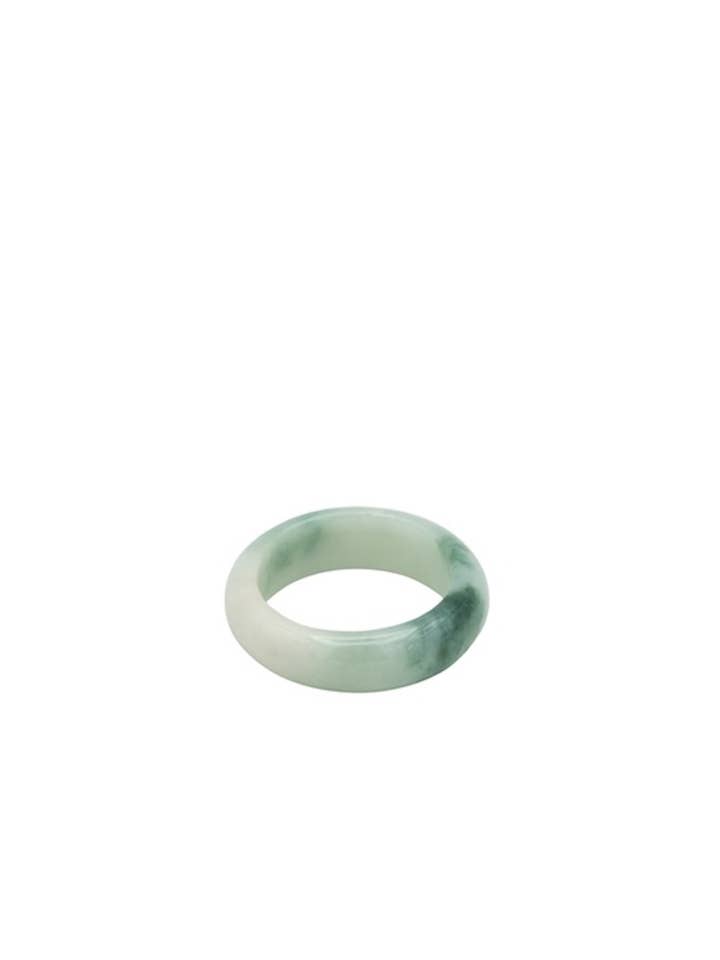 Koi — Gevlekte Groene Jade Ring voor wholesale door seree