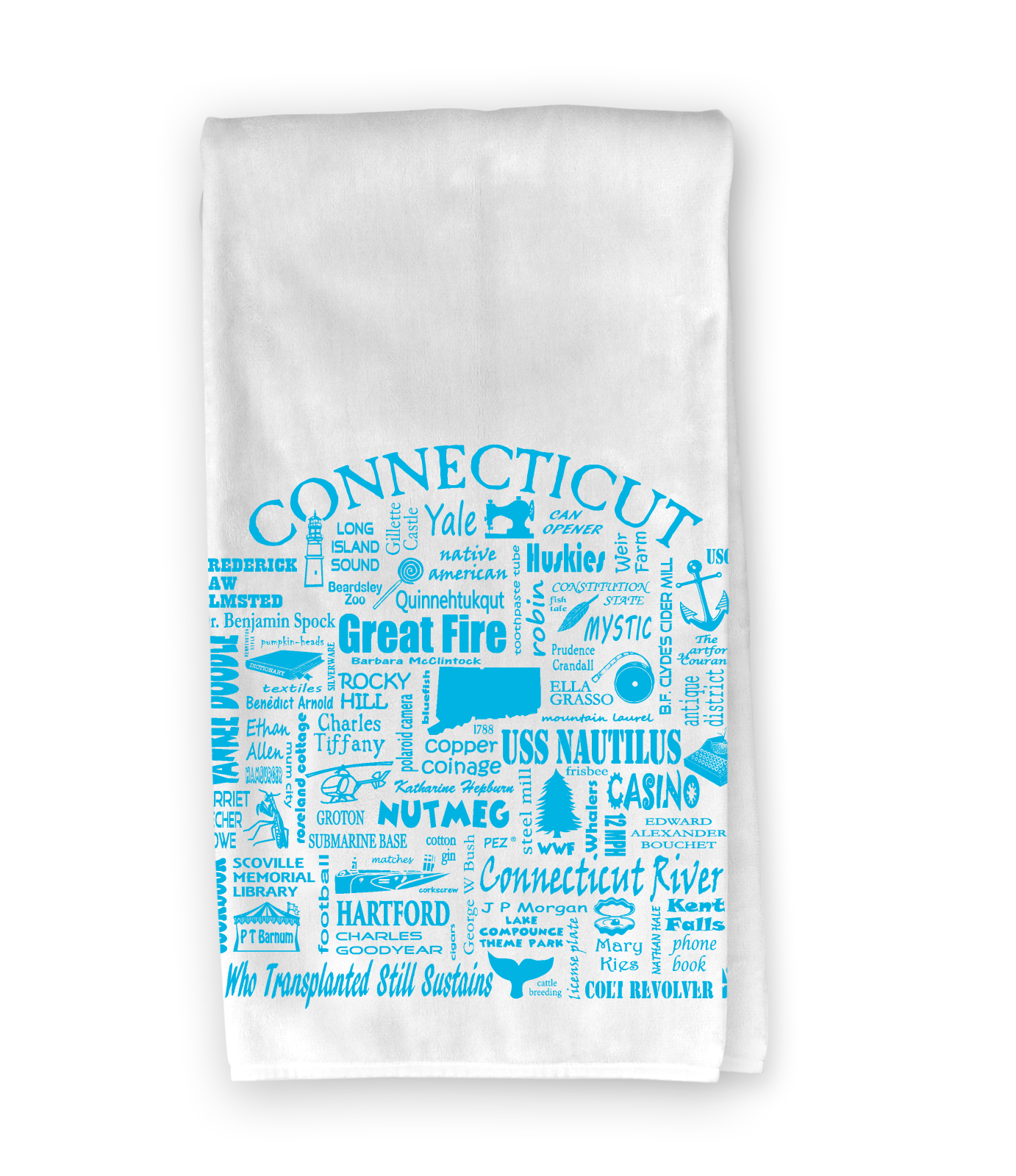 The Buffalo Works - Wholesale Tea Towel - Connecticut Destination Kitchen Towel - Where Life Takes You4