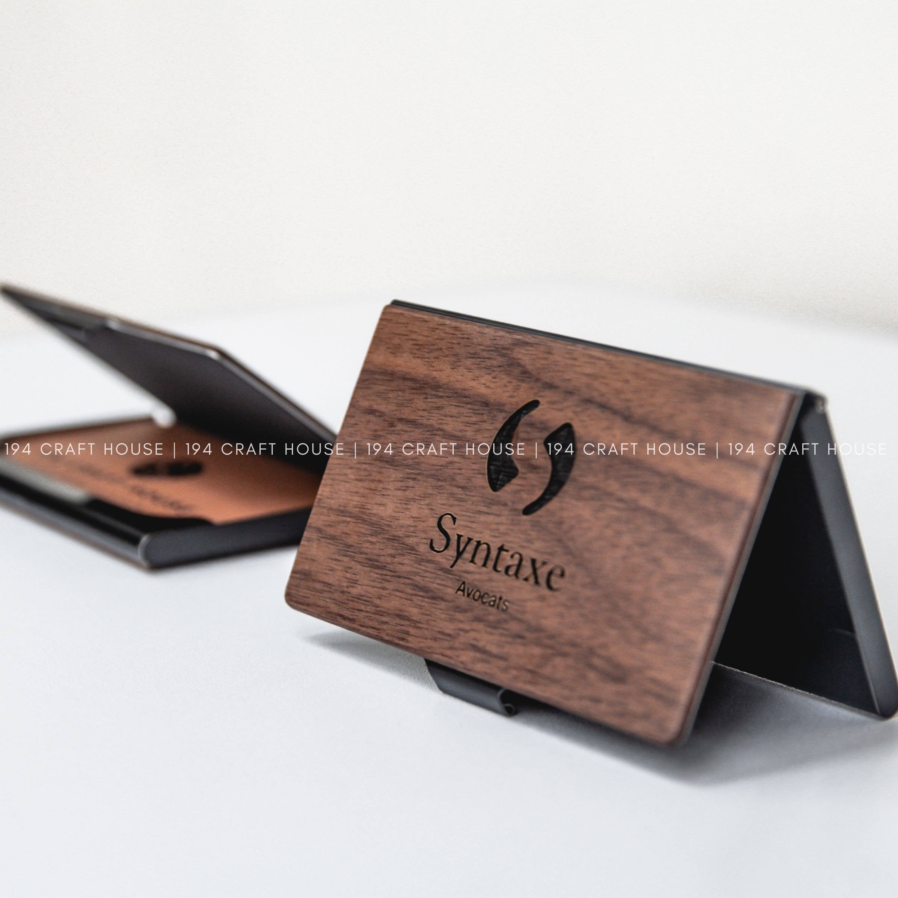 194 Craft House - Wholesale Business Card Holder - Walnut Wood Card Holders - Valentine Gifts8